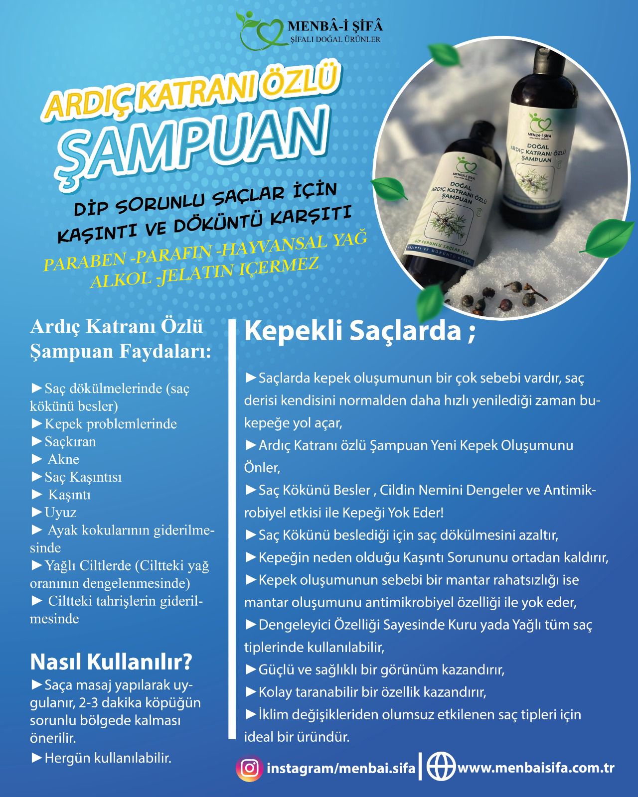 ARDIÇ KATRANI ÖZLÜ ŞAMPUAN(400ml)