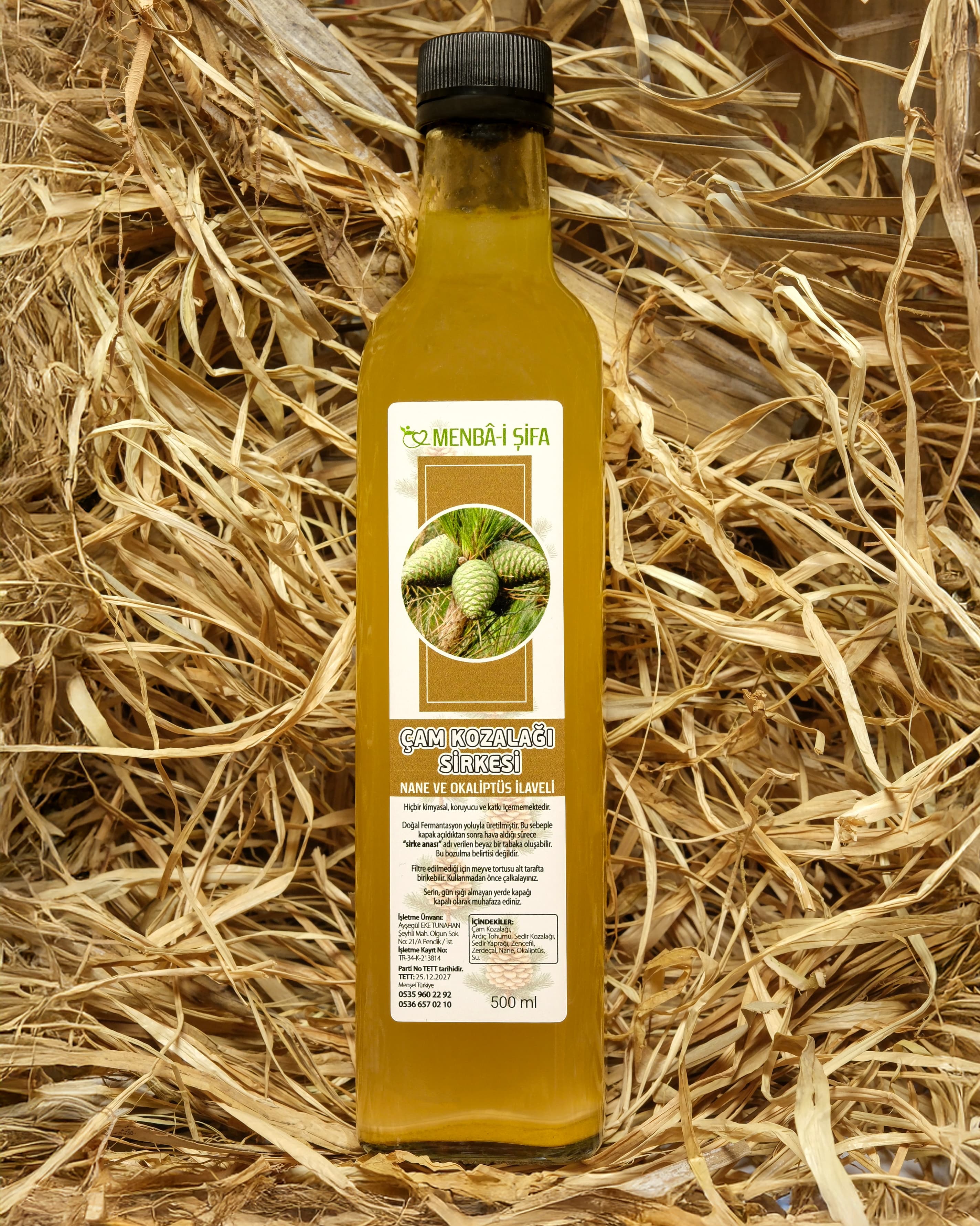 ÇAM KOZALAK SİRKESİ NANE VE OKALİPTUS İLAVELİ (500 ml)