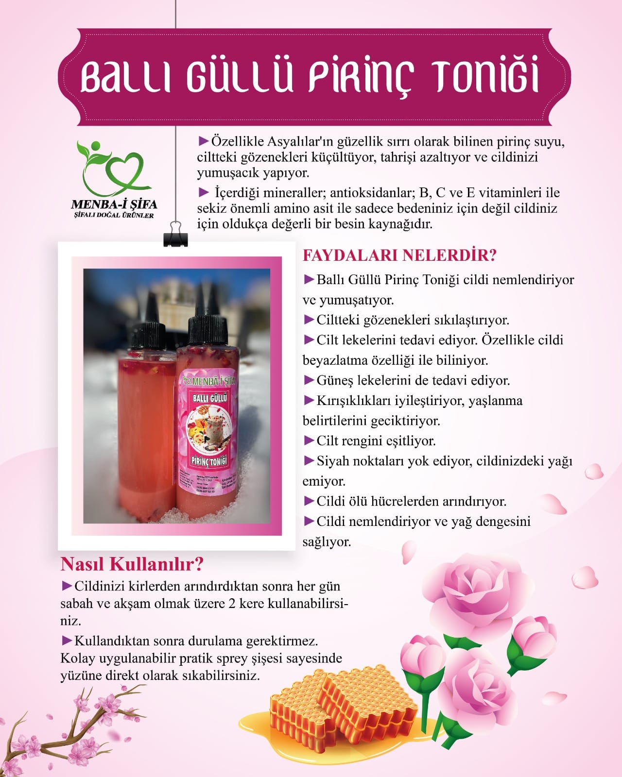 GÜLLÜ PİRİNÇ TONİĞİ