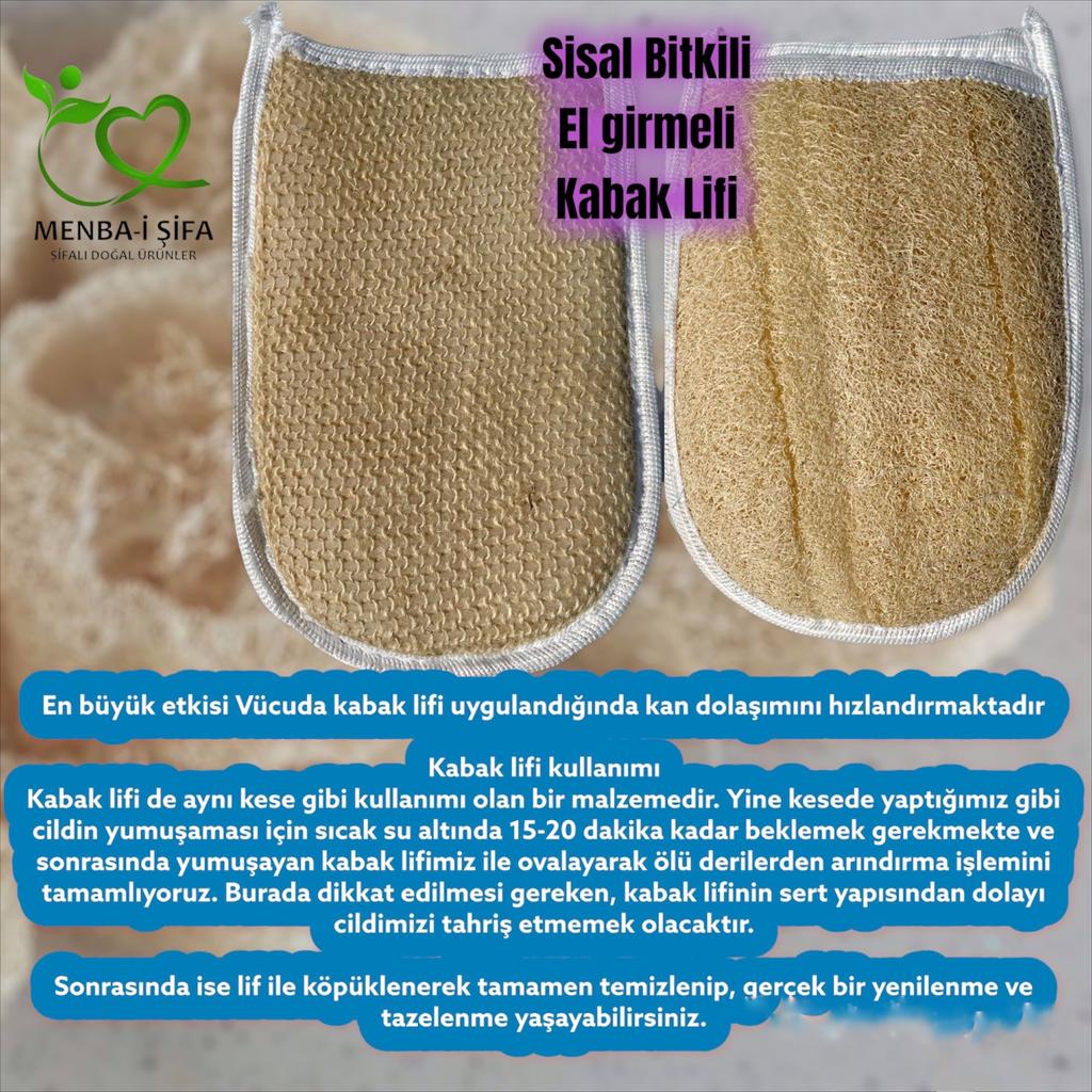SİSAL BİTKİLİ EL GİRMELİ KABAK LİFİ