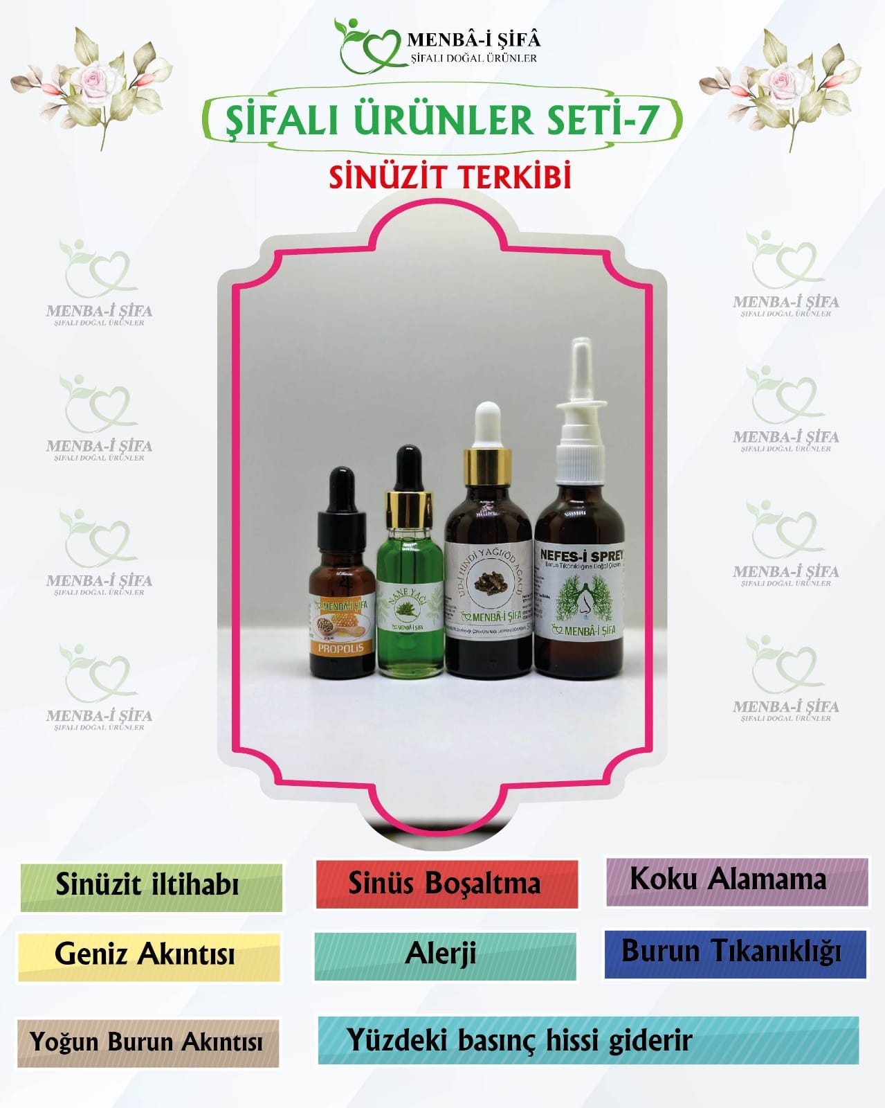 ŞİFALI ÜRÜNLER SETİ-7 (SİNÜZİT SETİ)