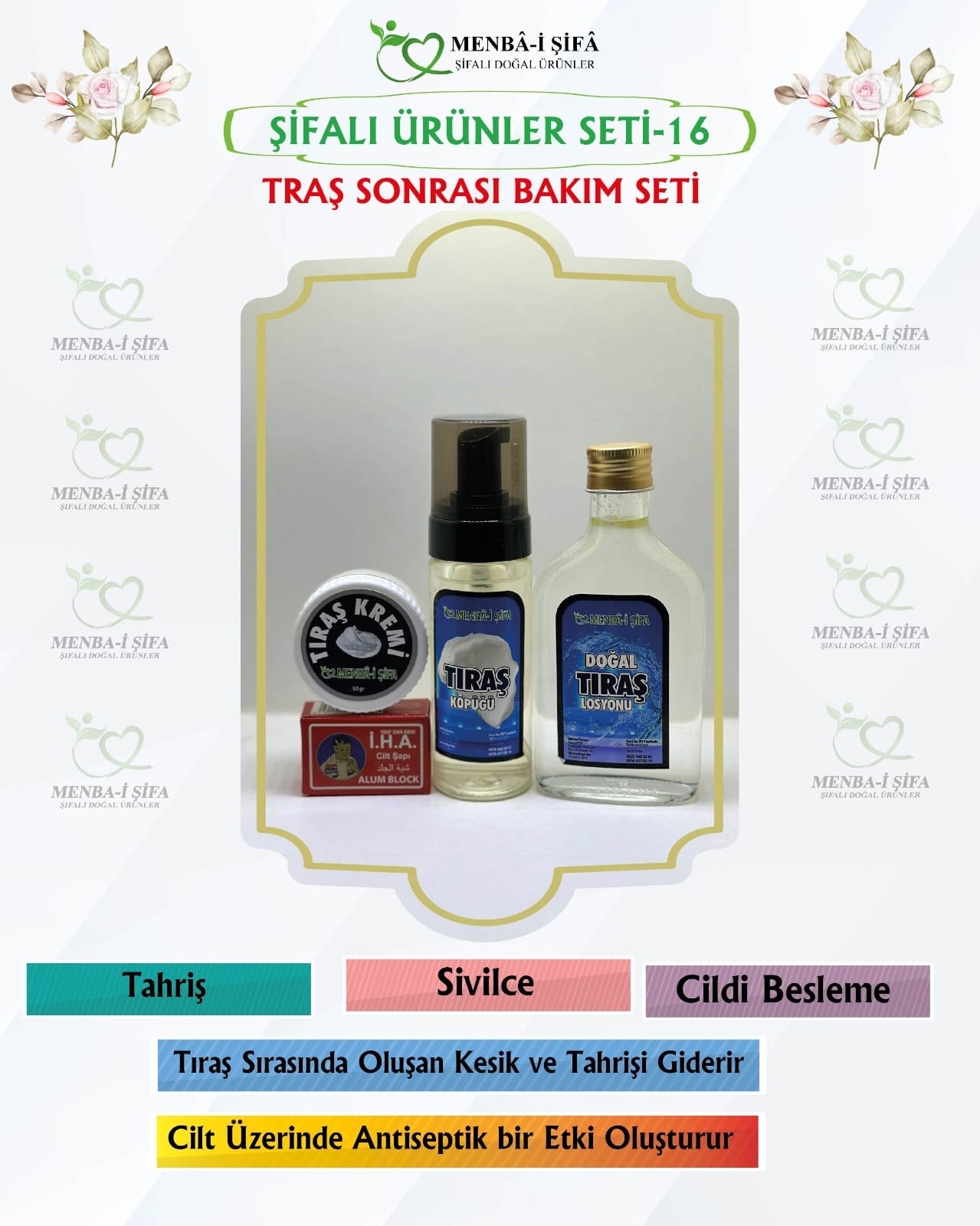 ŞİFALI ÜRÜNLER SETİ-16 (TRAŞ SONRASI BAKIM SETİ)