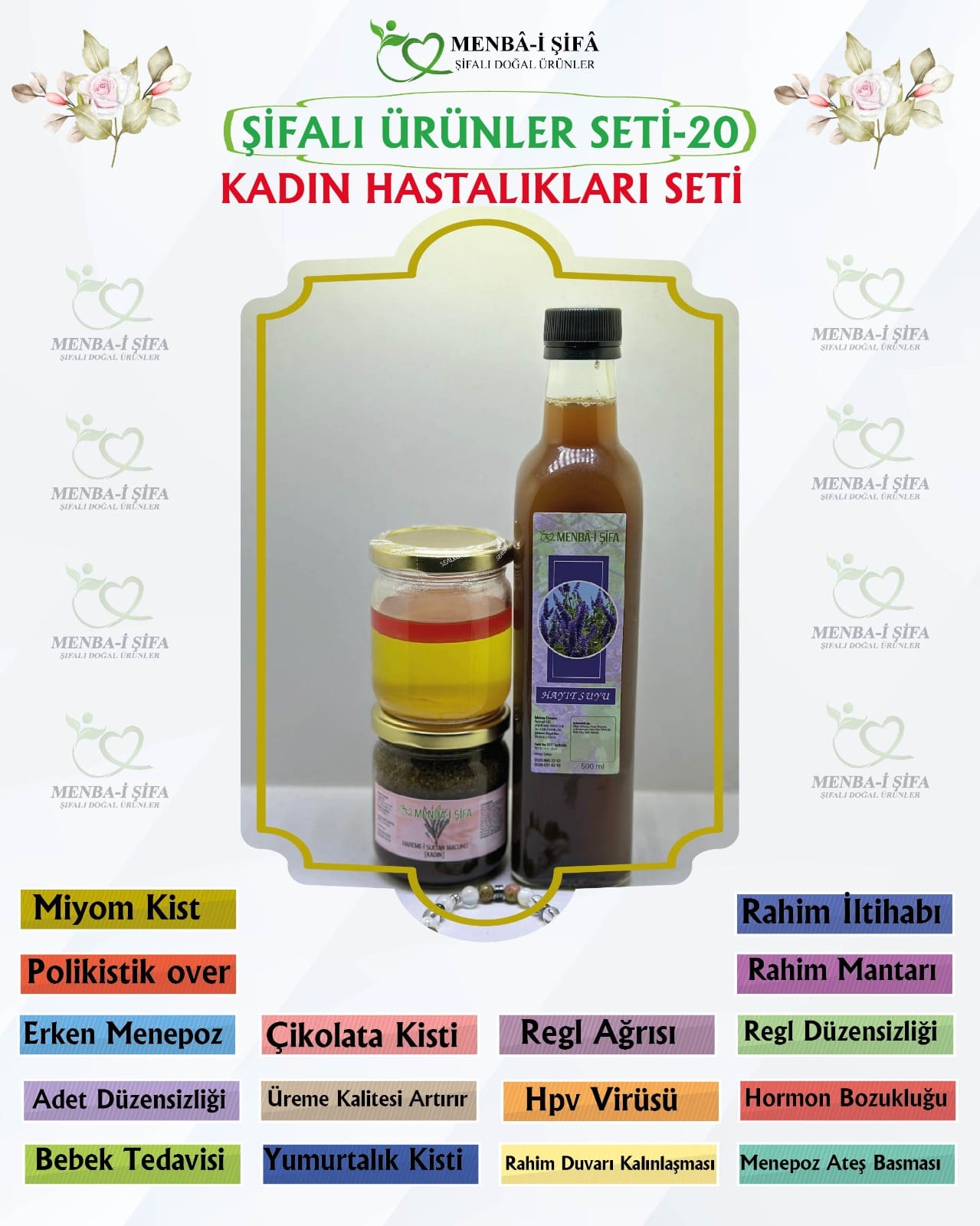 ŞİFALI ÜRÜNLER SETİ-20 (KADIN HASTALIKLARI SETİ)