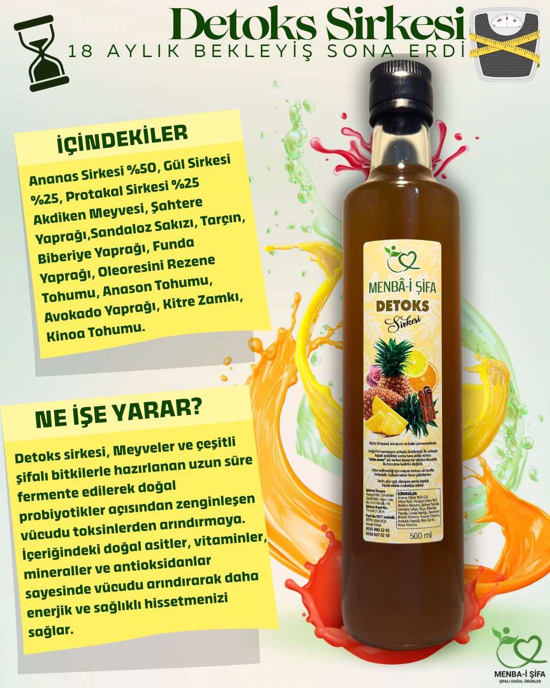 DETOKS SİRKESİ(500ml)